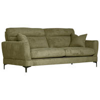 3-SITS SOFFA i struktur olivgrön  - olivgrön/svart, Klassisk, metall/trä (225/98/101cm) - Novel