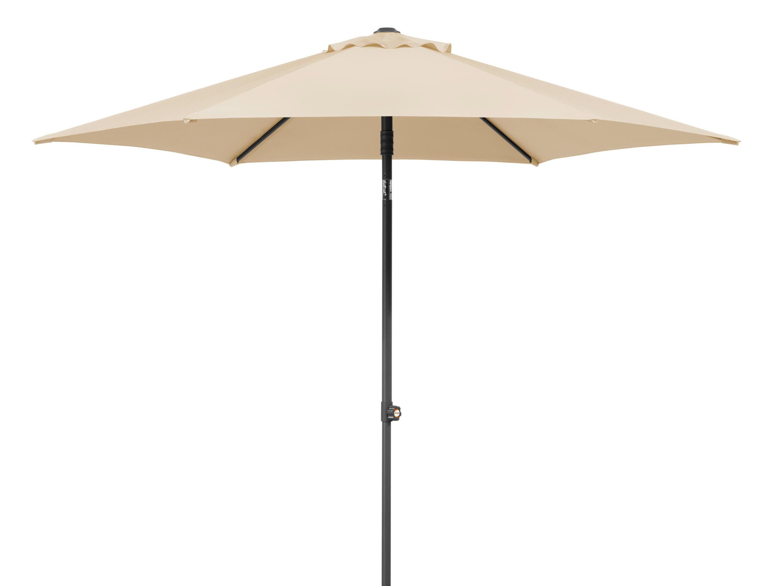 SONNENSCHIRM 270 cm Naturfarben  - Anthrazit/Naturfarben, Basics, Textil/Metall (270/258/270cm) - Schneider