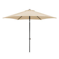 SONNENSCHIRM 270 cm Naturfarben  - Anthrazit/Naturfarben, Basics, Textil/Metall (270/258/270cm) - Schneider