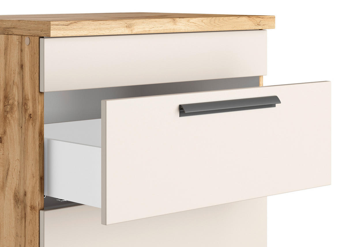 KÜCHENLEERBLOCK Aveiro 360 cm  in Kaschmir, Eiche Wotan  - Kaschmir/Eiche Wotan, Trend, Holzwerkstoff/Metall (360cm) - Held
