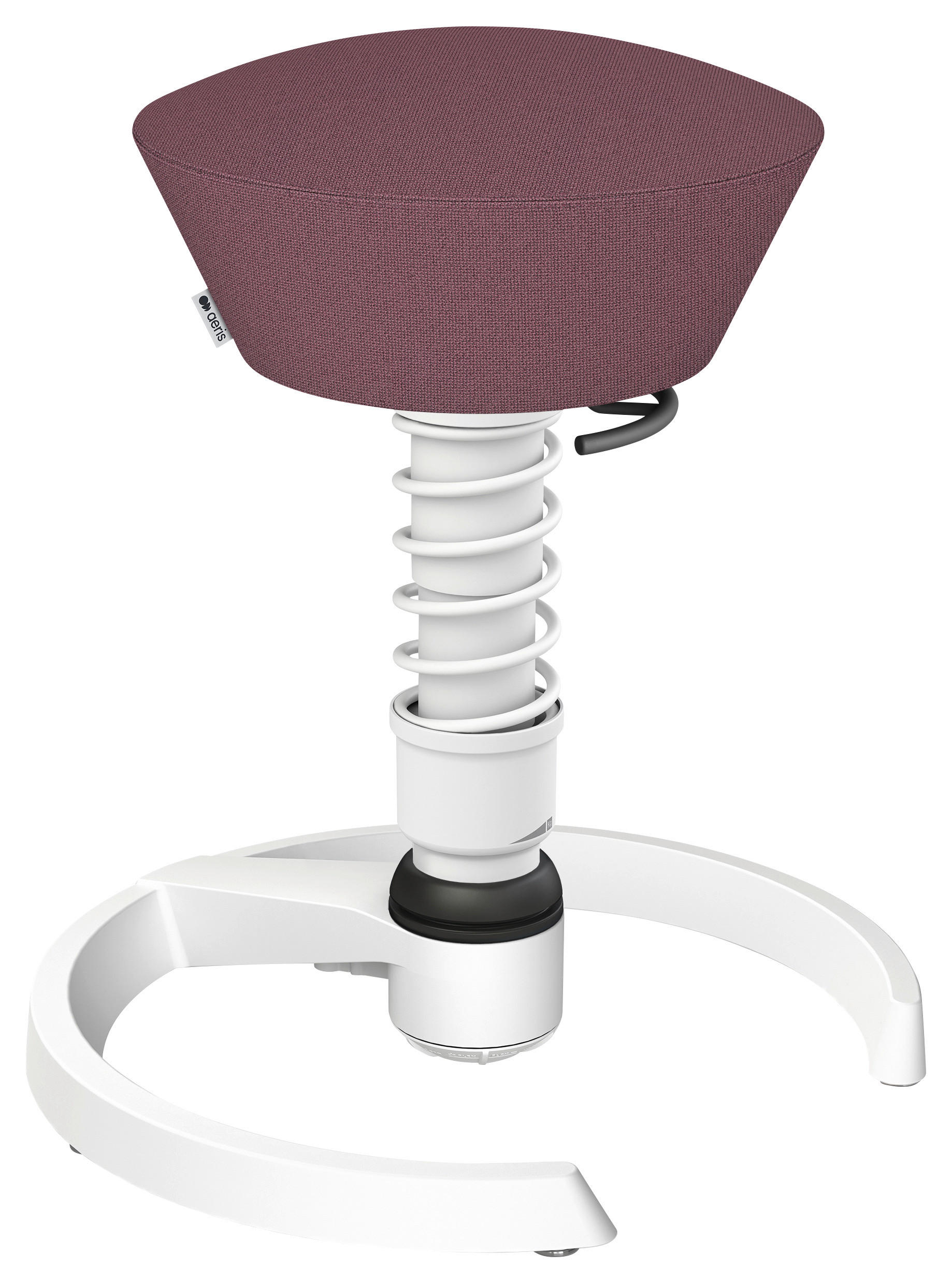 BÜROHOCKER recycel-Polyester   Weiss, Flieder  - Weiss/Flieder, Basics, Textil/Metall (55/45,66/55cm) - Aeris