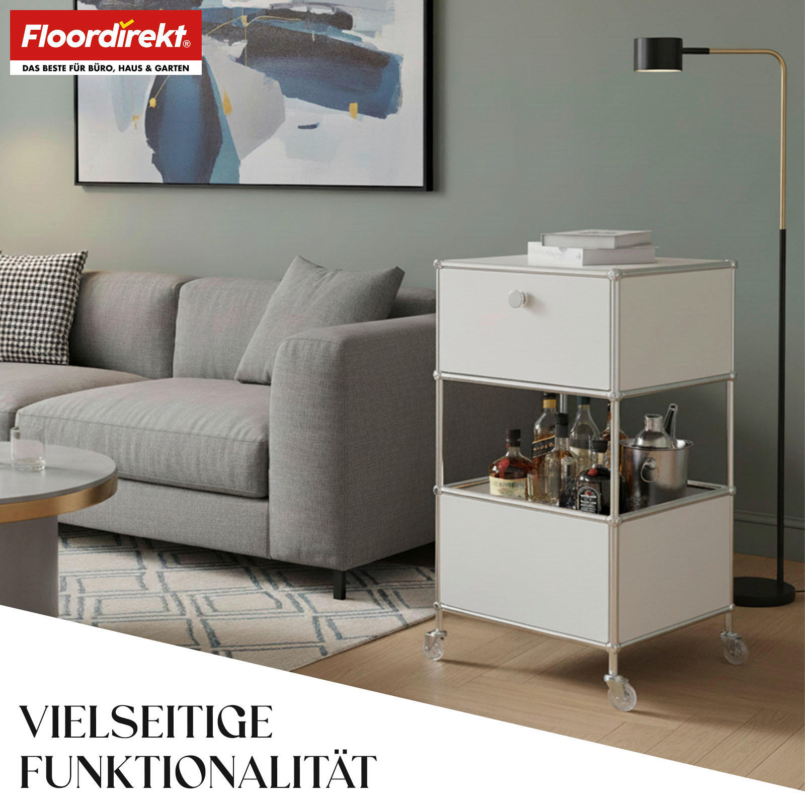 REGAL Weiß  - Weiß, Basics, Metall (40/69/40cm) - Floordirekt