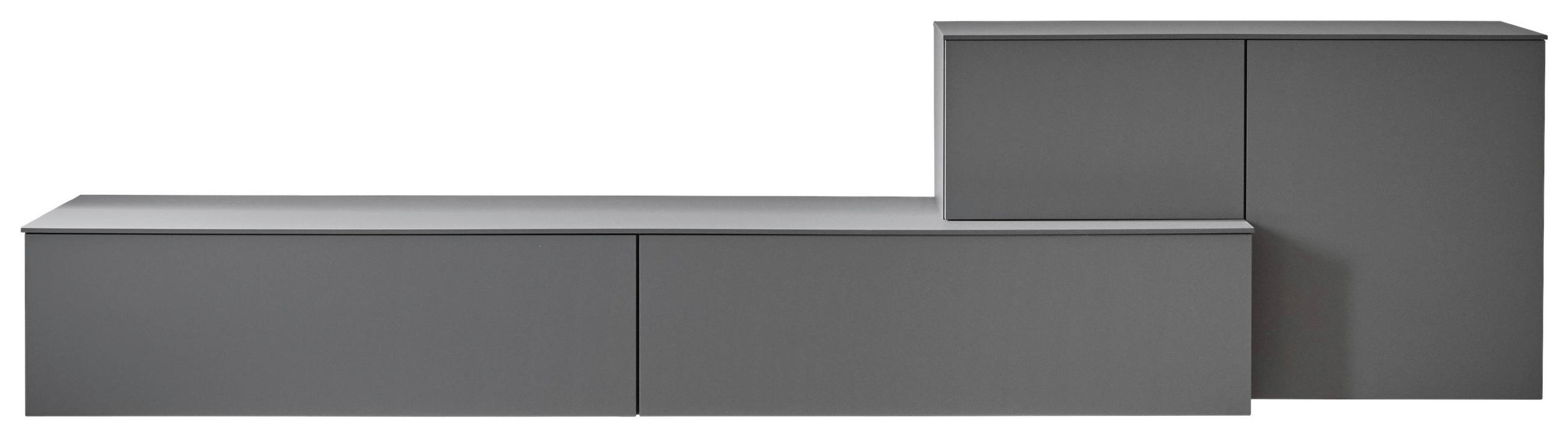 WOHNWAND 3-teilig  in Grau  300/73/49 cm  - Schieferfarben/Grau, Design, Holz/Holzwerkstoff (300/73/49cm) - Celina Home