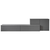 WOHNWAND 3-teilig  in Grau  300/73/49 cm  - Schieferfarben/Grau, Design, Holz/Holzwerkstoff (300/73/49cm) - Celina Home