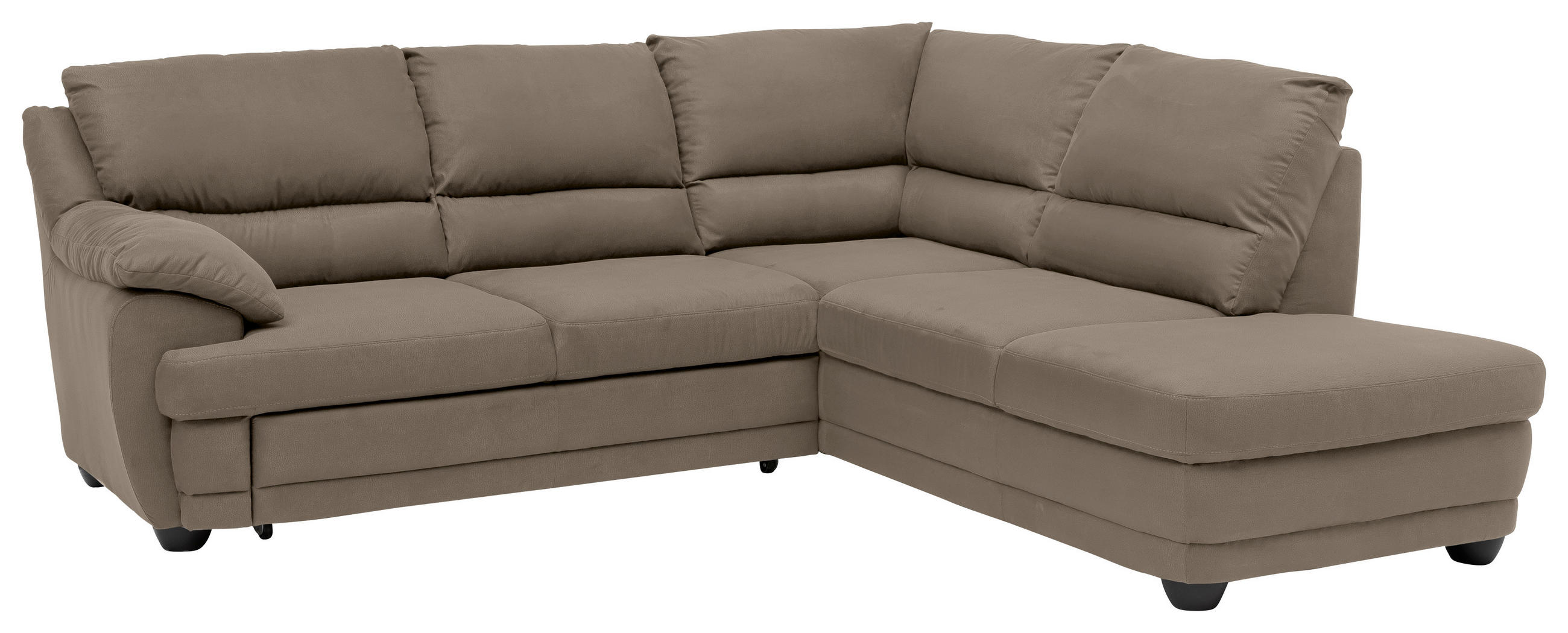ECKSOFA in Chenille Grau  - Schwarz/Grau, Design, Kunststoff/Textil (246/225cm) - Livetastic