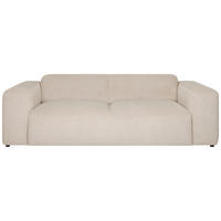 3-SITZER-SOFA HANNAH Cord Beige  - Beige/Schwarz, Design, Kunststoff/Textil (247/75/104cm) - MID.YOU