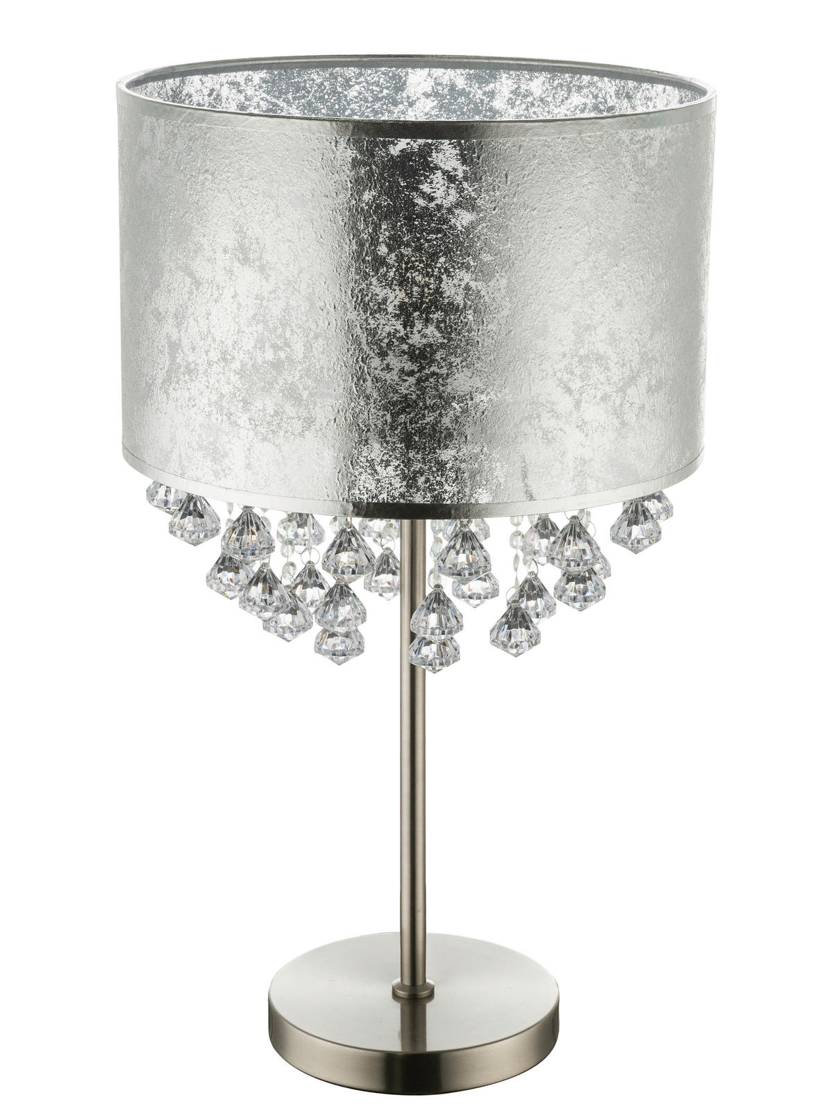 TISCHLEUCHTE 32/56 cm   - Klar/Silberfarben, Design, Kunststoff/Textil (32/56cm) - Globo