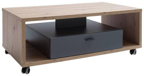 COUCHTISCH 115/65/43 cm rechteckig Grau, Eichefarben  - Eichefarben/Grau, Design, Holzwerkstoff/Kunststoff (115/65/43cm) - MID.YOU