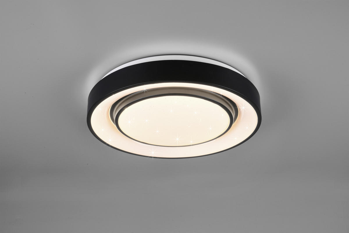 LED-DECKENLEUCHTE 20 W  38/7,5 cm    - Schwarz, Basics, Metall (38/7,5cm)