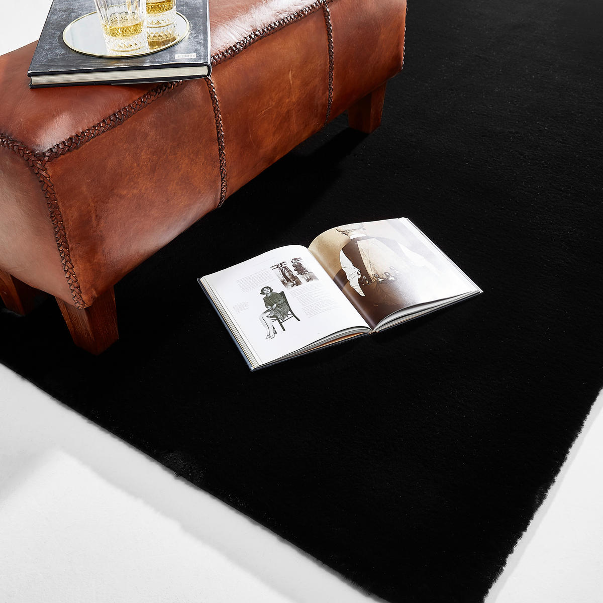 HOCHFLORTEPPICH 160/230 cm LIMA Schwarz  - Schwarz, Design, Textil (160/230cm) - Novel