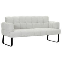 SITZBANK in Textil Beige  - Beige/Schwarz, Design, Textil/Metall (200/91/78cm) - Novel