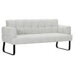 SITZBANK in Textil Beige  - Beige/Schwarz, Design, Textil/Metall (200/91/78cm) - Novel