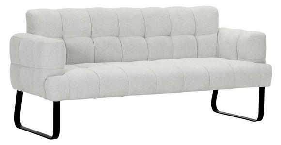 SITZBANK in Textil Beige  - Beige/Schwarz, Design, Textil/Metall (200/91/78cm) - Novel