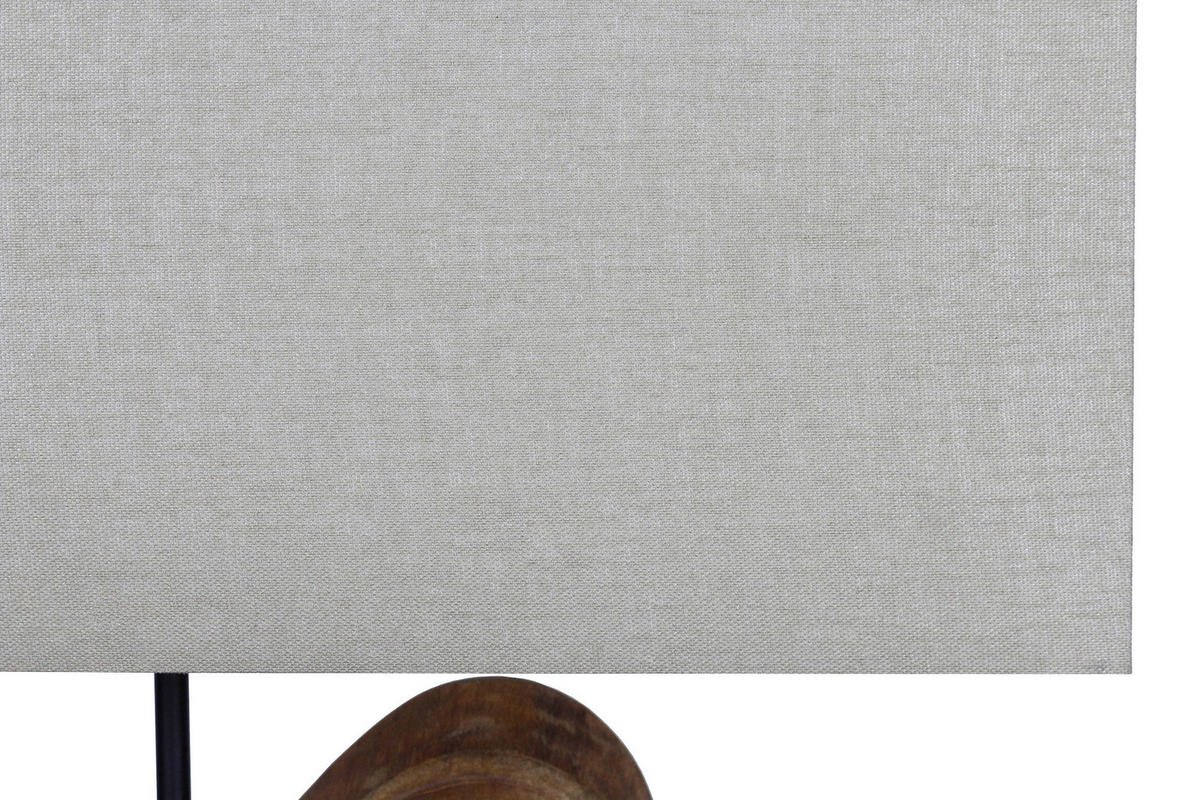 TISCHLEUCHTE 49/50/20 cm   - Schwarz/Weiß, Design, Holz/Textil (49/50/20cm) - P & B