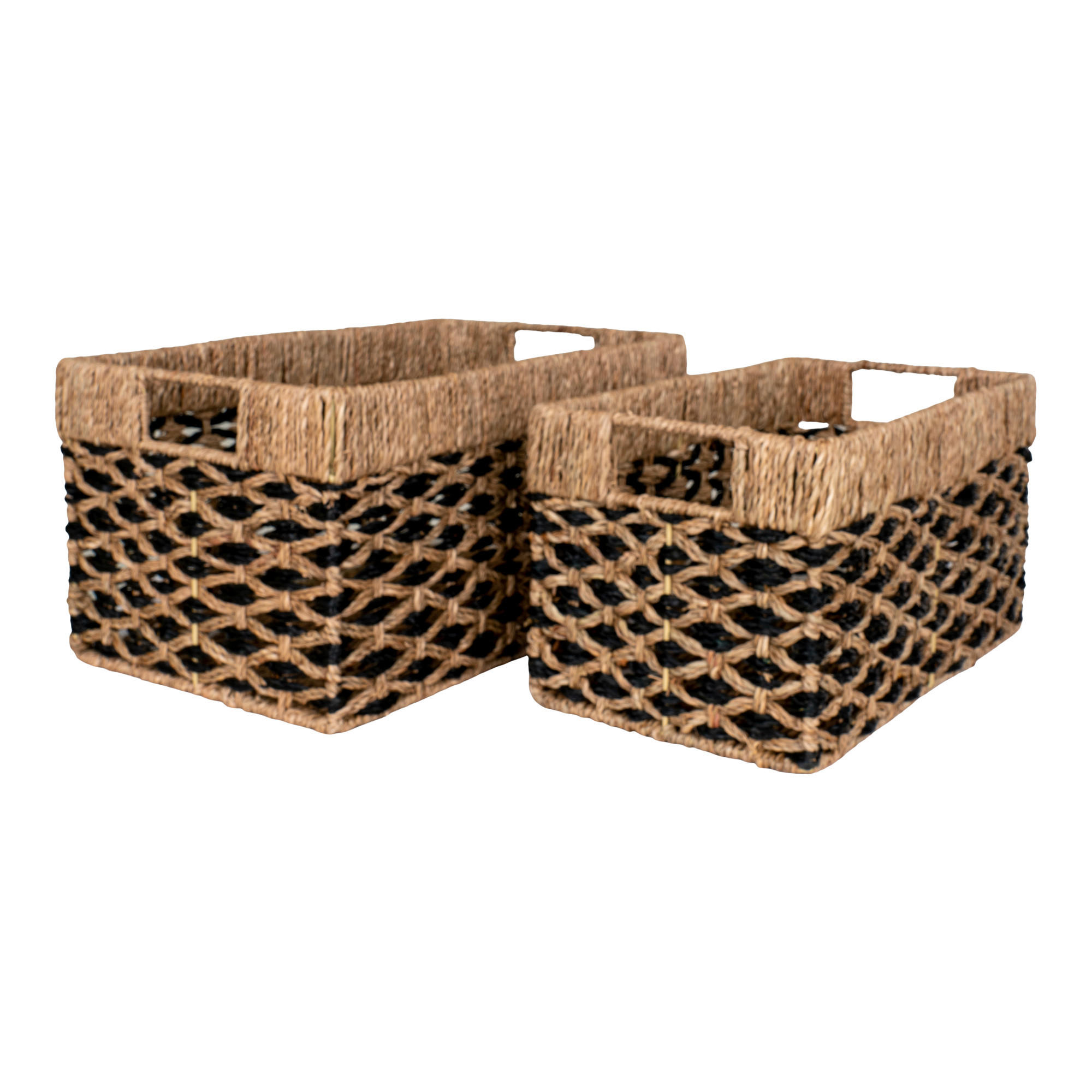 KORBSET  - Schwarz/Braun, Design, Holz