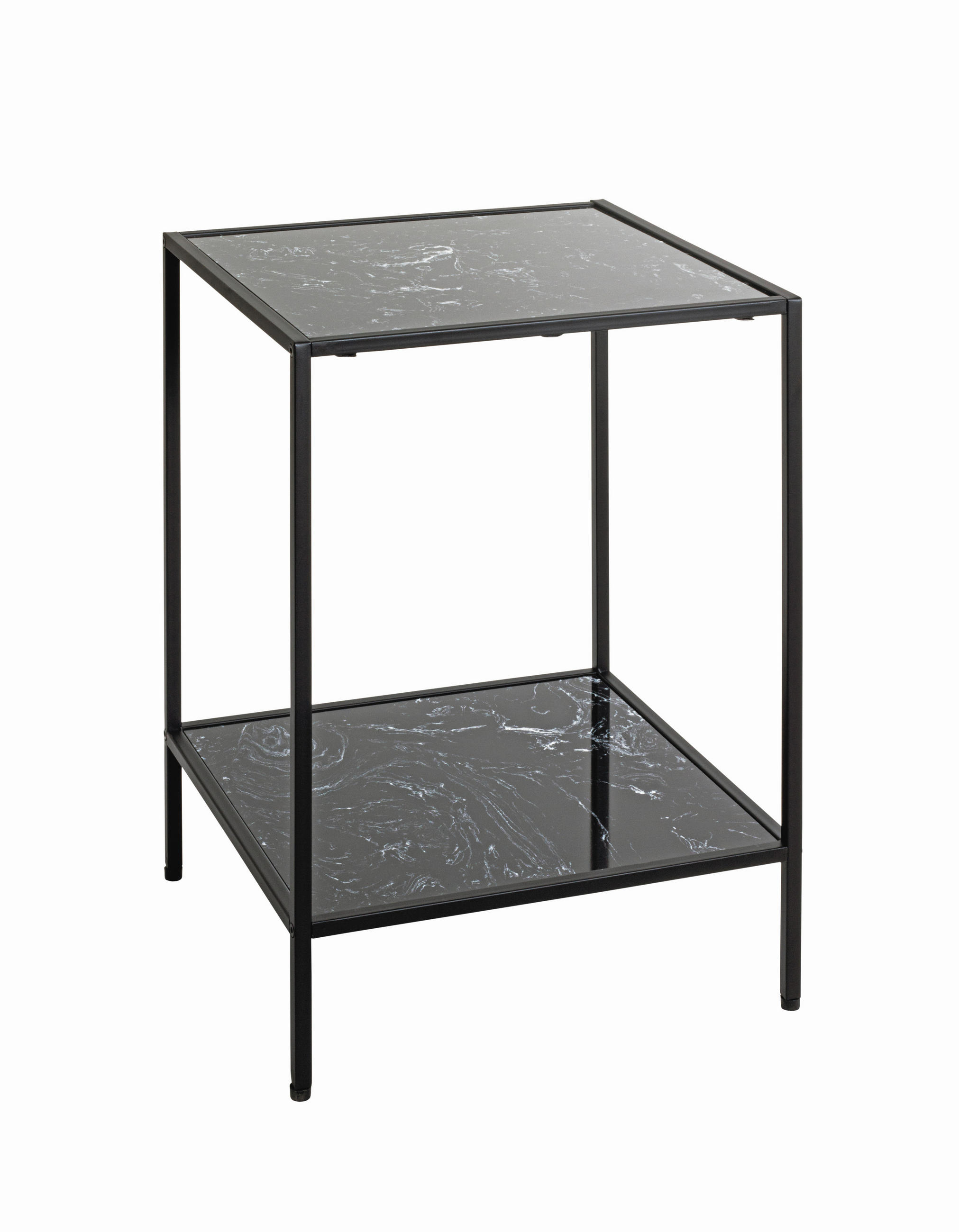 BEISTELLTISCH in Metall, Holzwerkstoff 40/40/60 cm  - Schwarz, Trend, Holzwerkstoff/Metall (40/40/60cm)