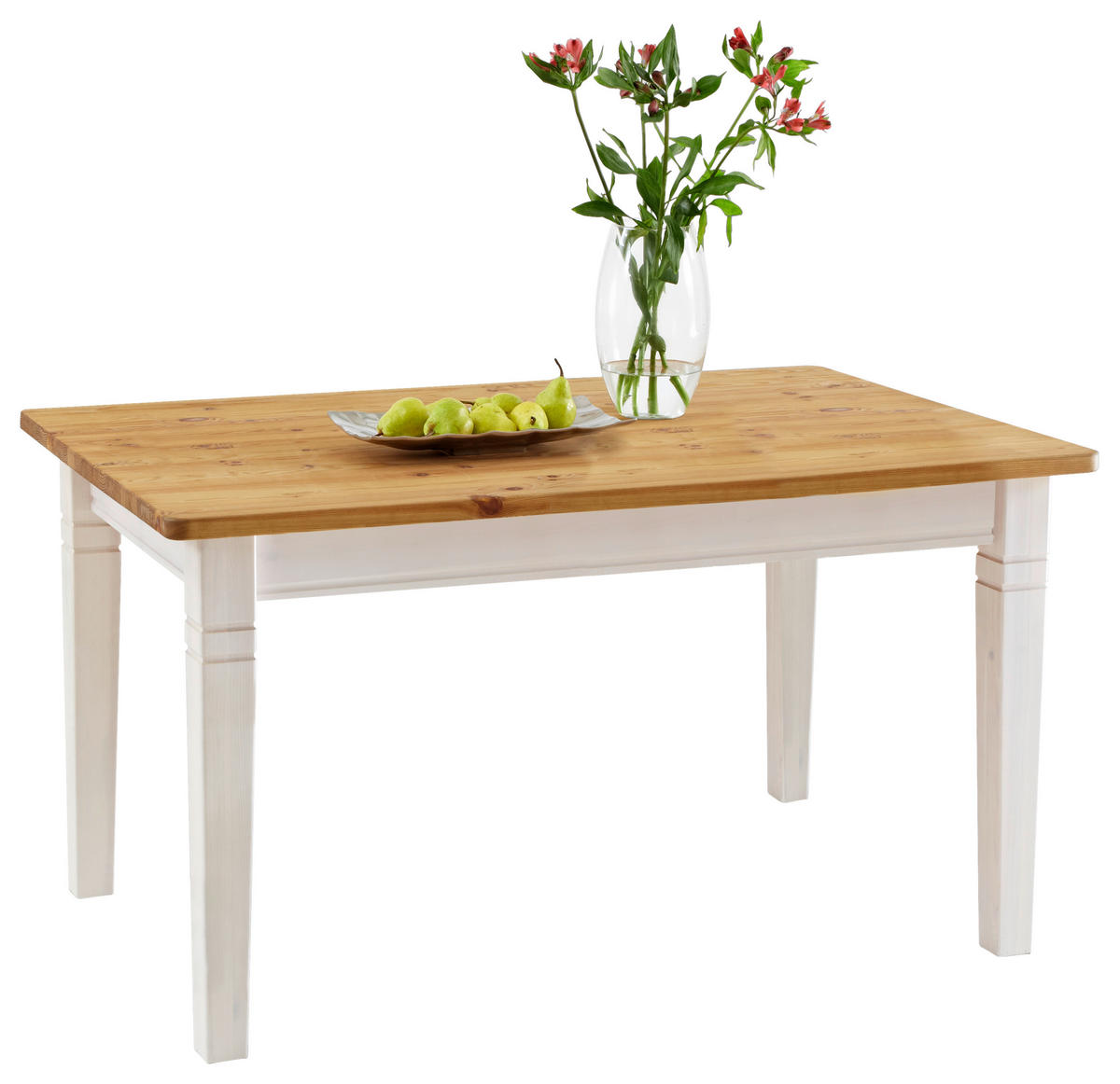 ESSTISCH in Holz 160/90/78 cm  - Laugenfarbig/Weiß, ROMANTIK / LANDHAUS, Holz (160/90/78cm) - Boxxx