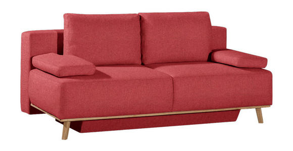 BOXSPRINGSOFA in Rot  - Rot, Design, Holz/Textil (203/97/107cm) - Dieter Knoll