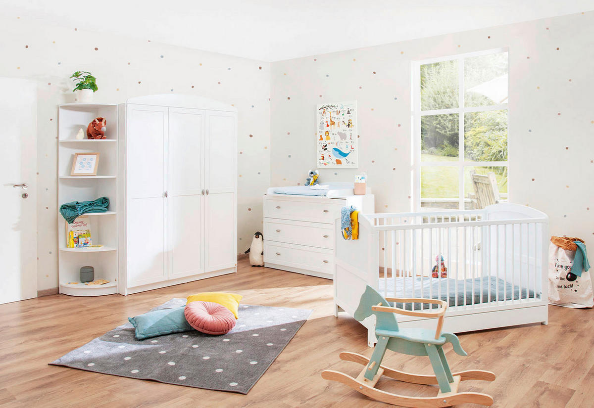 BABYZIMMER PINOLINO LAURA  - Weiß, Trend, Holzwerkstoff - Pinolino