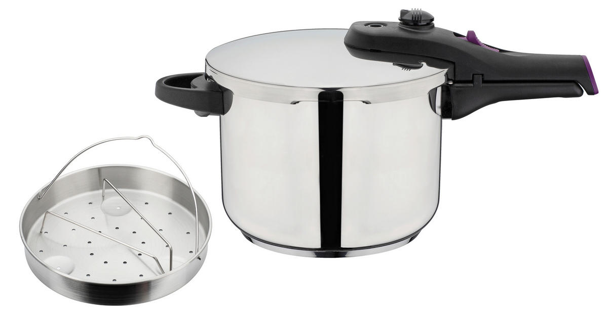 SCHNELLKOCHTOPF SYSTEM RAPID 6 L  - Silberfarben, Basics, Metall (22cm) - GSW
