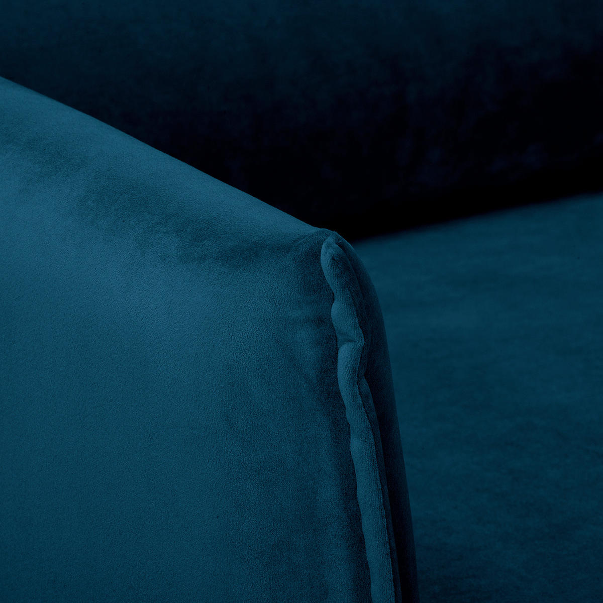 SESSEL in Samt Blau  - Blau/Schwarz, Design, Holz/Textil (74/86/100cm) - P & B