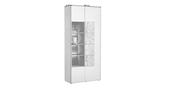 VITRINE in massiv Kerneiche Eichefarben, Fango - Fango/Eichefarben, Design, Glas/Holz (88,5/196/39cm) - Valnatura
