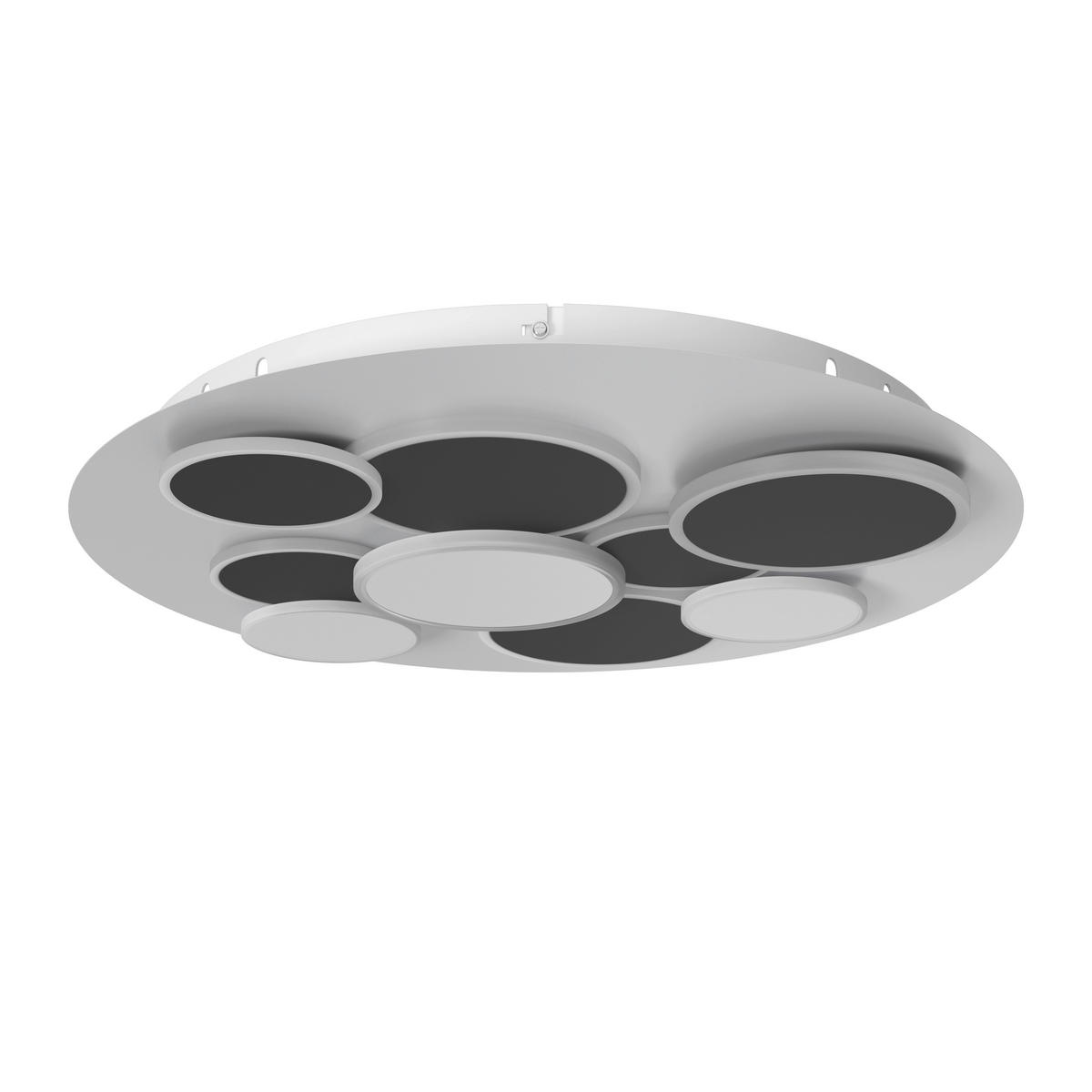 STROPNÍ LED SVÍTIDLO, 46,8/6 cm  - bílá/černá, Trend, kov/plast (46,8/6cm) - Novel