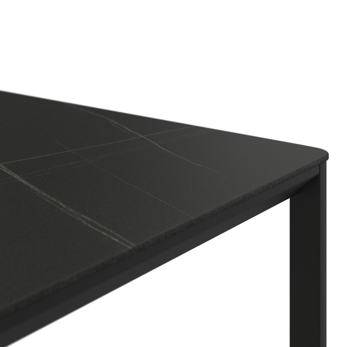 STOL VRTNI  crna  metal, keramika      - crna, Lifestyle, metal/keramika (180/90/75cm) - Amatio