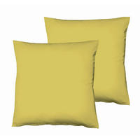 KISSENHÜLLEN-SET 40/40 cm  - Olivgrün, Basics, Textil (40/40cm) - Fleuresse