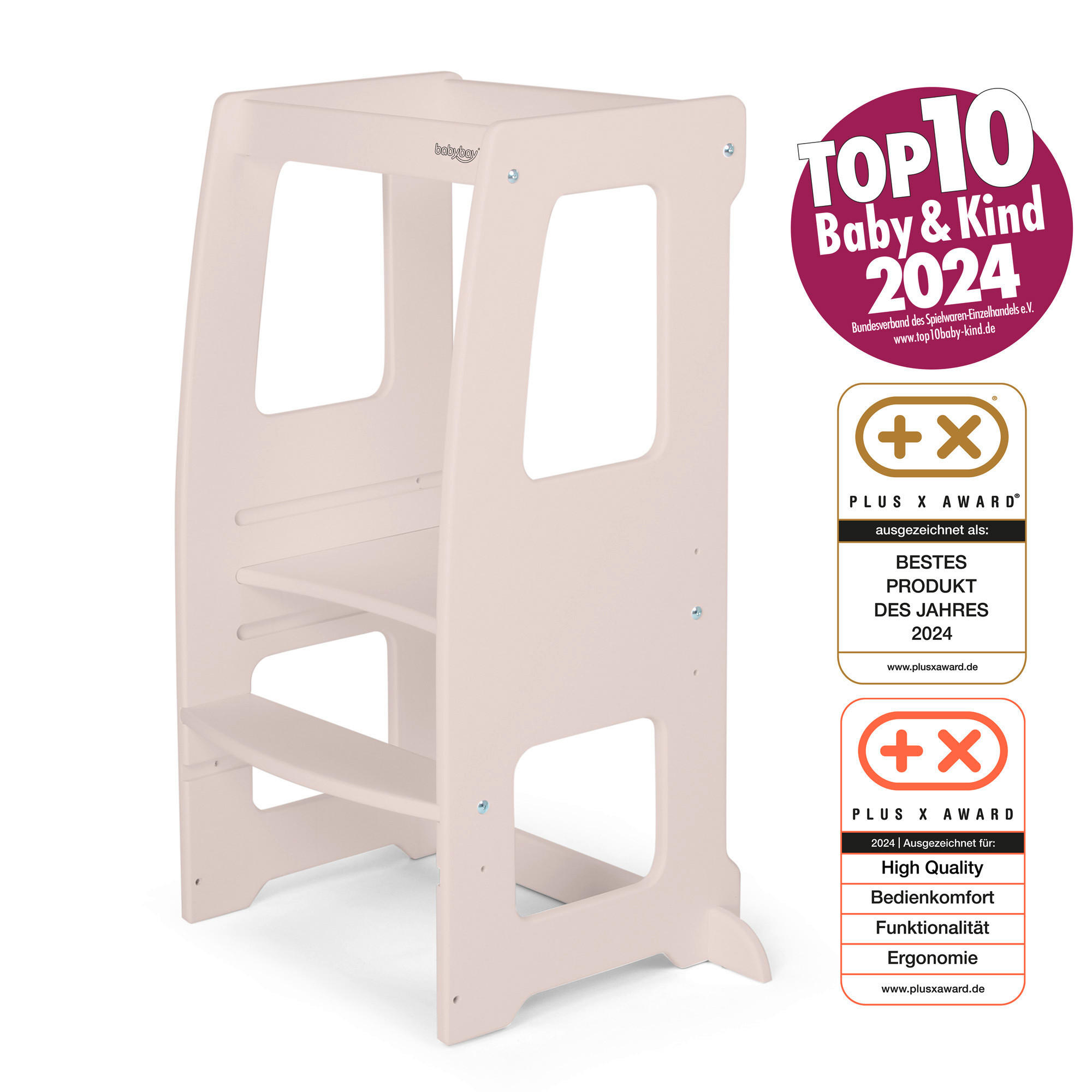 LERNTURM  - Beige, Basics, Holz (42,5/62,2/92cm) - Tobi