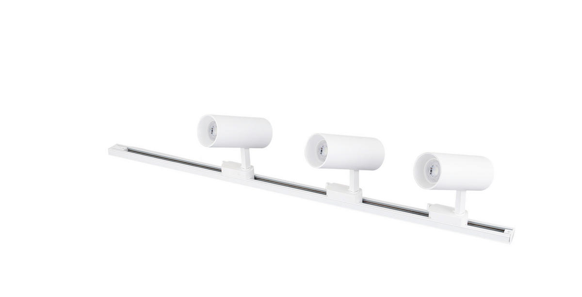 SCHIENENSYSTEM-STRAHLER  - Weiß, KONVENTIONELL, Metall (15/150/15cm)