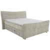BOXSPRINGBETT 140/200 cm  in Hellgrau  - Chromfarben/Hellgrau, KONVENTIONELL, Textil/Metall (140/200cm) - Esposa