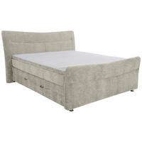 BOXSPRINGBETT 140/200 cm  in Hellgrau  - Chromfarben/Hellgrau, KONVENTIONELL, Textil/Metall (140/200cm) - Esposa
