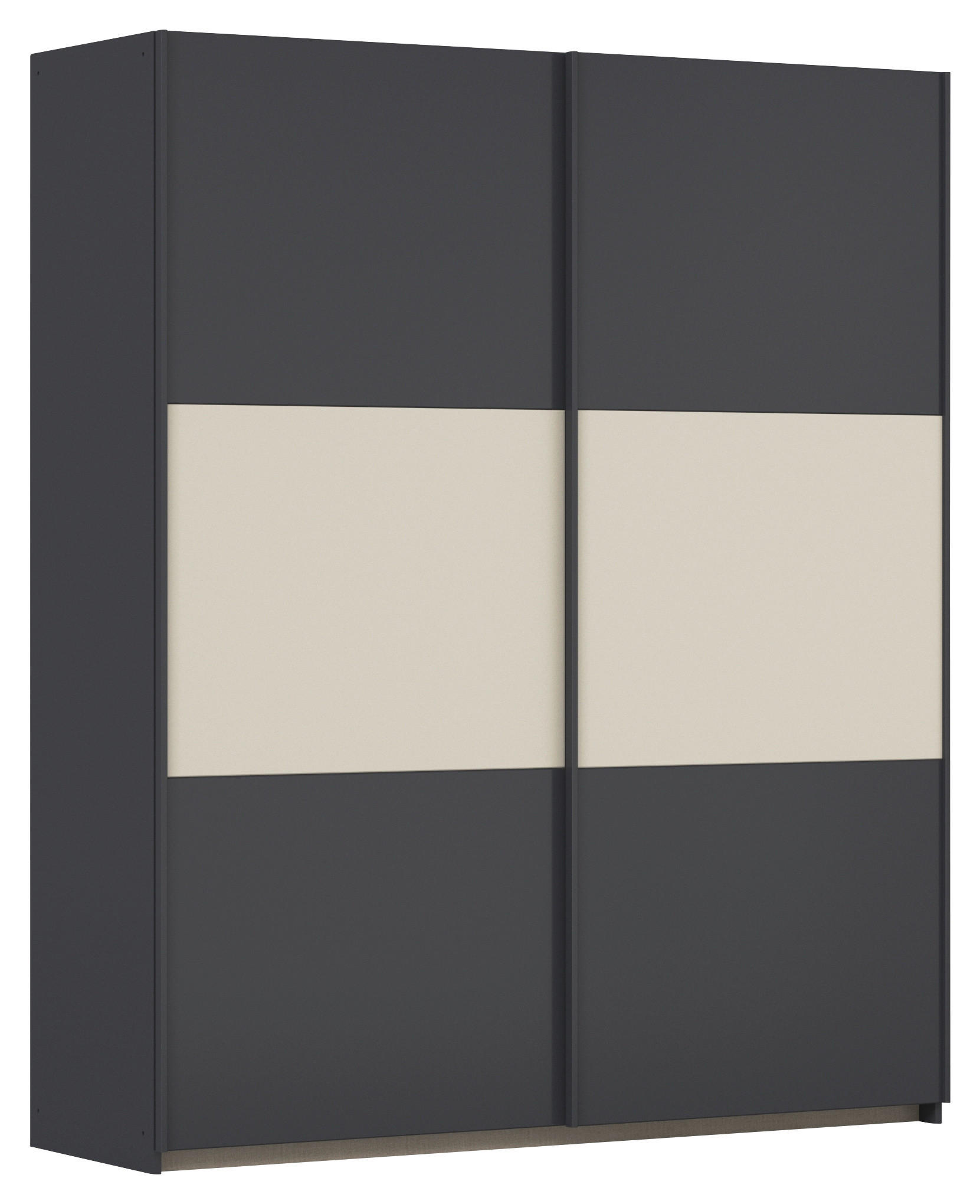 Rauch Möbel Schwebetürenschrank Grau, Alu, Champagner 175x210x59 cm