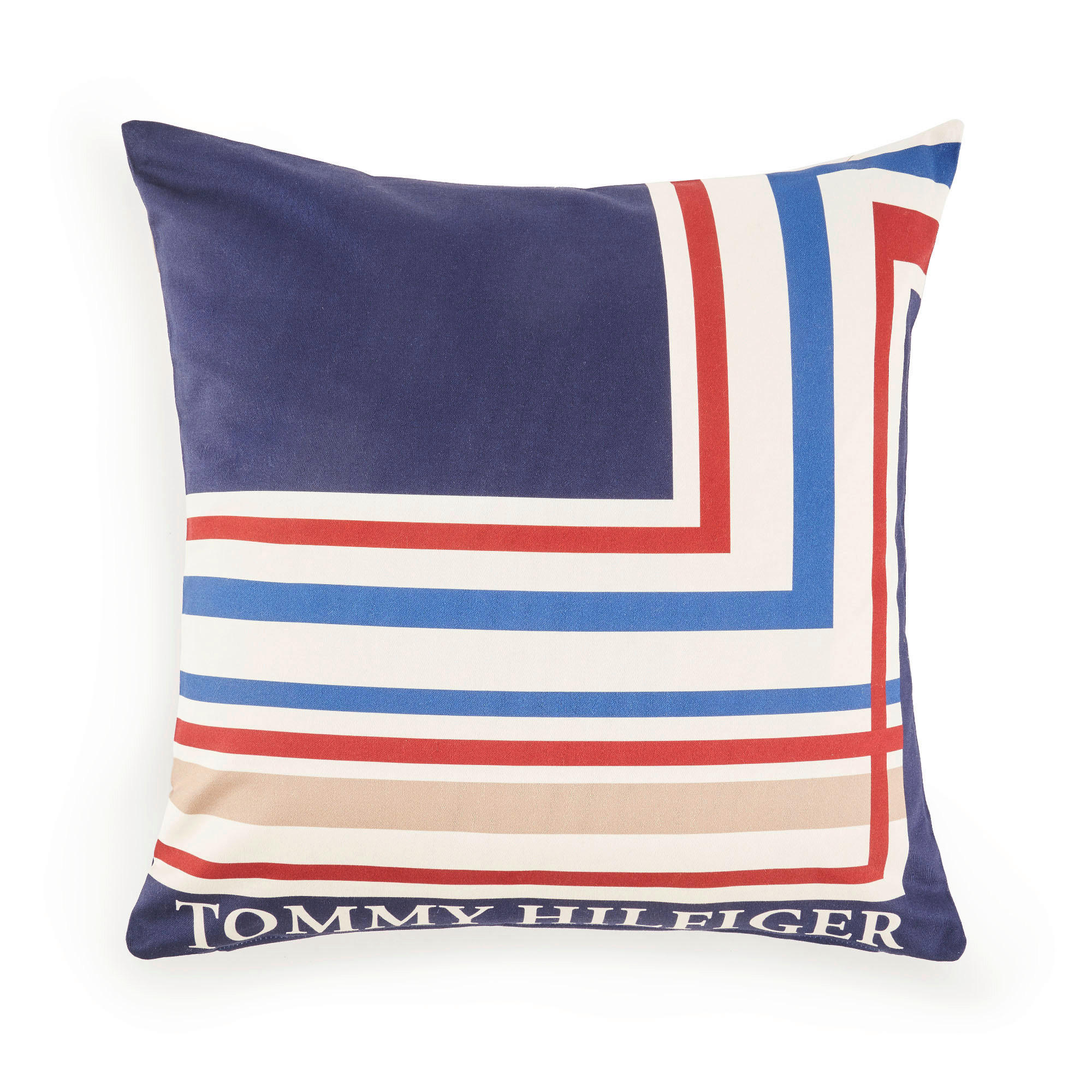 POTAH NA POLŠTÁŘ  40/40 cm - modrá/béžová, Basics, textil (40/40cm) - Tommy Hilfiger
