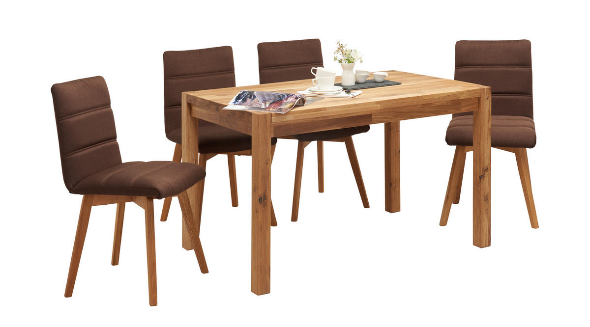 JEDÁLENSKÝ STÔL, divoký dub, farba duba, 120/80/75 cm - farba duba, Konventionell, drevo (120/80/75cm) - Carryhome