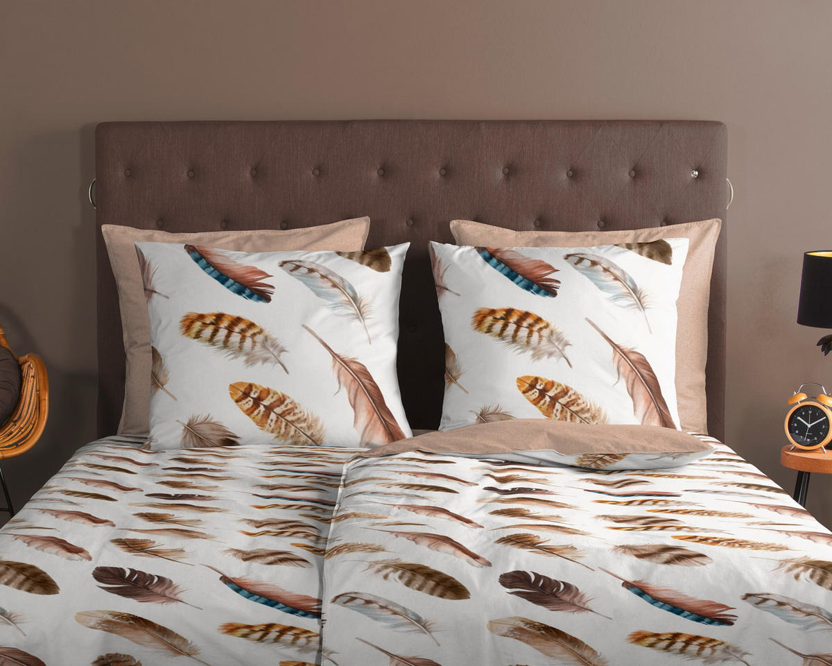 BETTWÄSCHE Good Morning Renforcé 140/200 cm  - Sandfarben/Ecru, KONVENTIONELL, Textil (140/200cm)