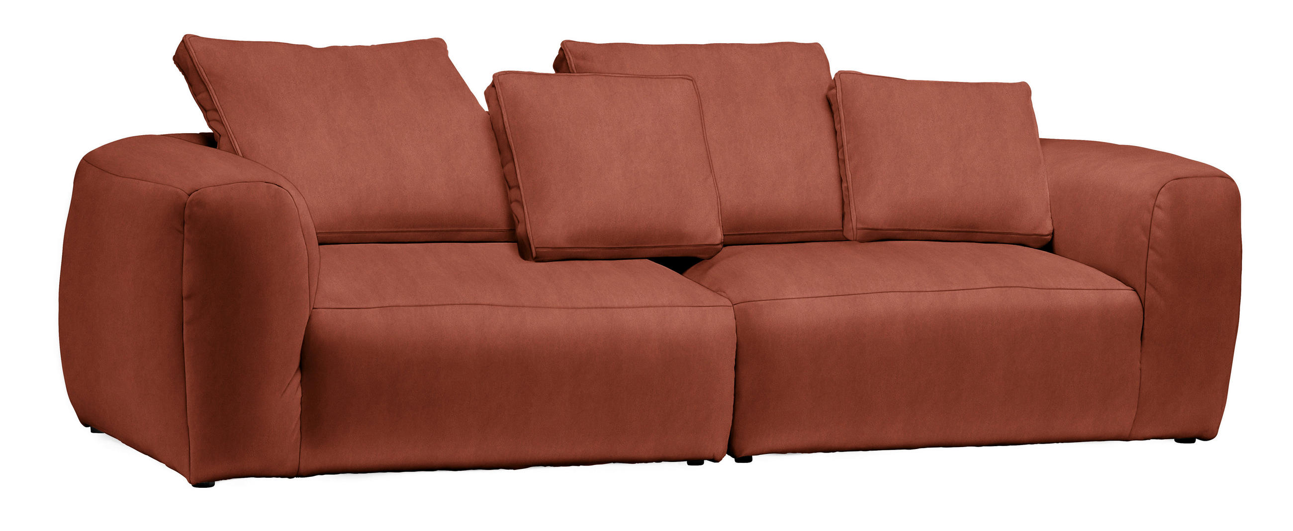 Thumbnail - Carryhome Bigsofa, Rost, Textil, 2-Sitzer, Füllung: Silikon, 260x70x122 cm, Made in EU, Stoffauswahl, Rücken echt, Wohnz...
