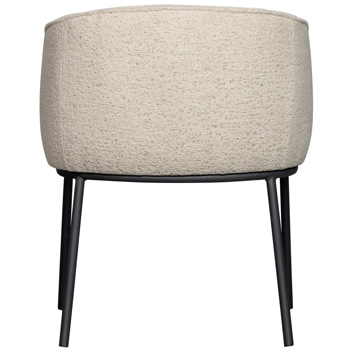 ARMLEHNSTUHL  ,  , Bouclé  ,  - Schwarz/Naturfarben, Design, Textil/Metall (61/77/63cm) - Livetastic