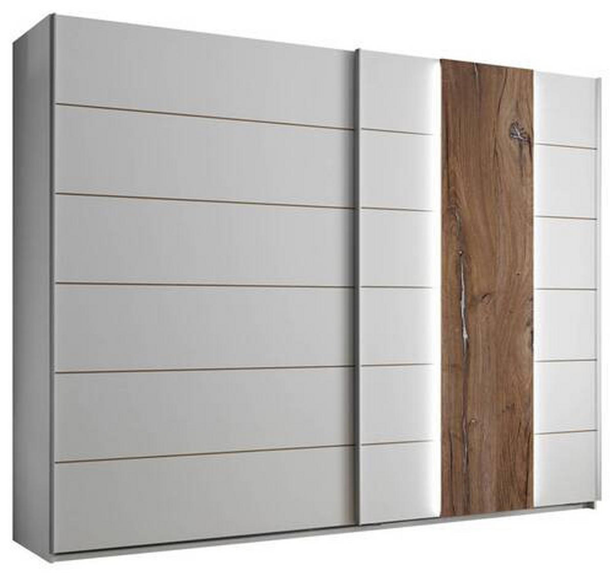 ŠATNÍ SKŘÍŇ, bílá, barvy dubu, 270/210/60 cm - bílá/barvy dubu, Moderní, kov/kompozitní dřevo (270/210/60cm) - Carryhome