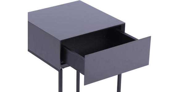 NACHTKÄSTCHEN 40/62/40 cm  in Anthrazit, Schwarz  - Anthrazit/Schwarz, Basics, Holzwerkstoff/Metall (40/62/40cm) - Xora