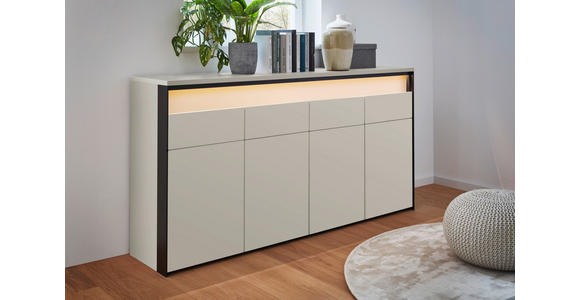 SIDEBOARD  in 174/88/38 cm  - Schwarz/Eiche Artisan, KONVENTIONELL, Holzwerkstoff (174/88/38cm) - Voleo