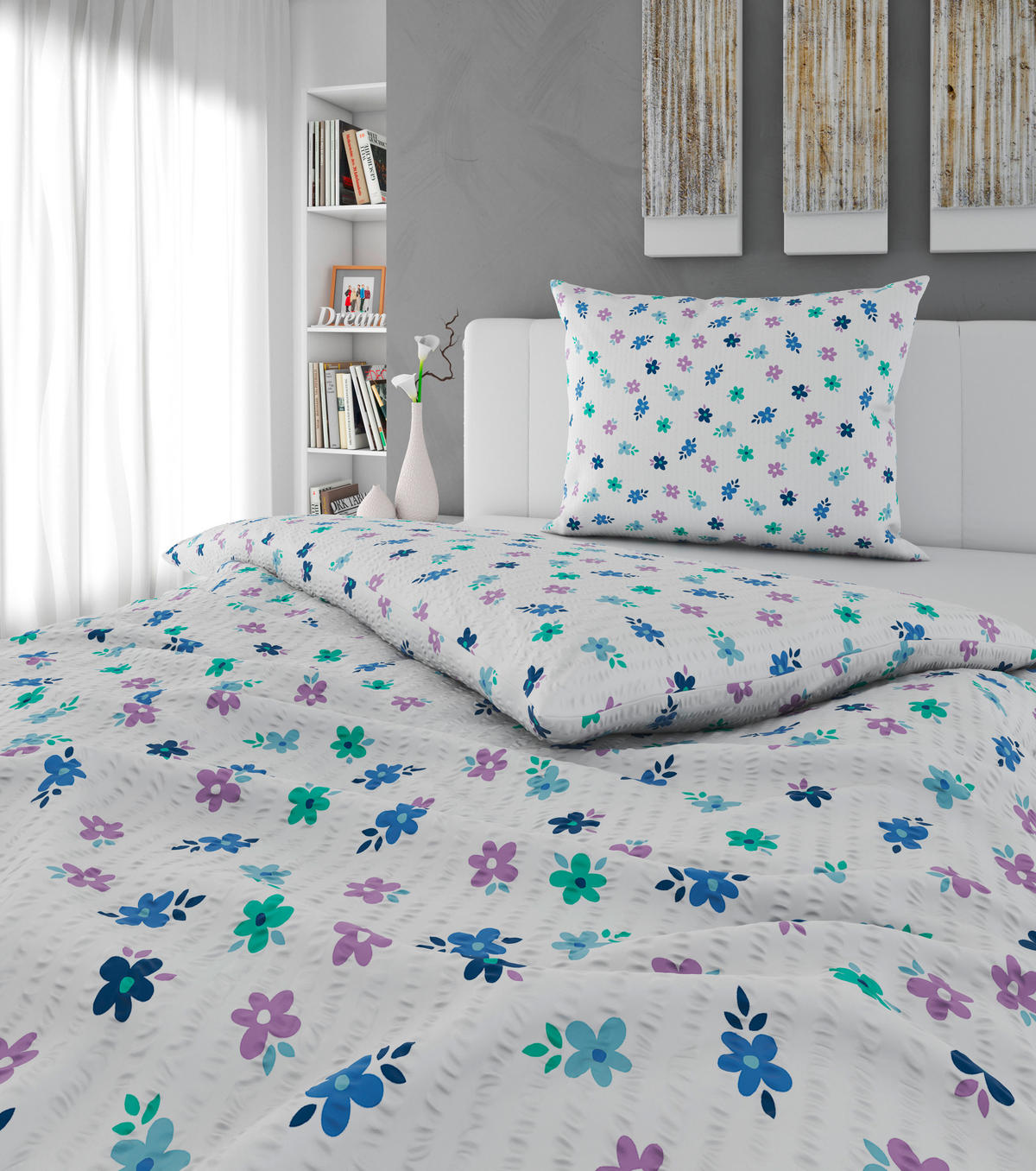 BETTWÄSCHE Mavie Seersucker 140/200 cm  - Multicolor, KONVENTIONELL, Textil (140/200cm) - Esposa