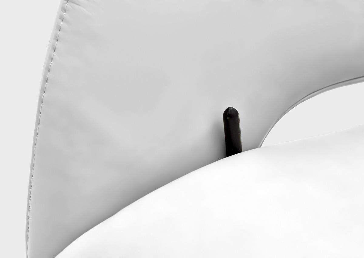 RELAXSESSEL in Leder Weiß  - Schwarz/Weiß, Design, Leder/Metall (83/116/87cm) - Valdera