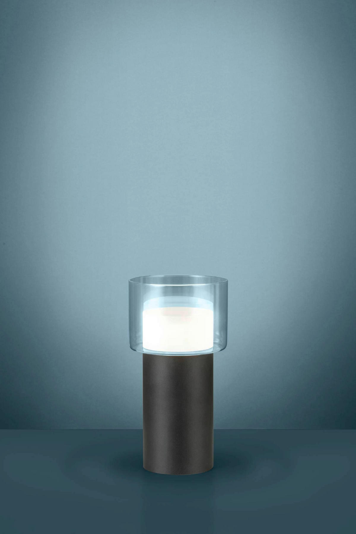 LED-TISCHLEUCHTE - Weiss/Schwarz, Design, Glas/Kunststoff (14/27cm) - Eglo