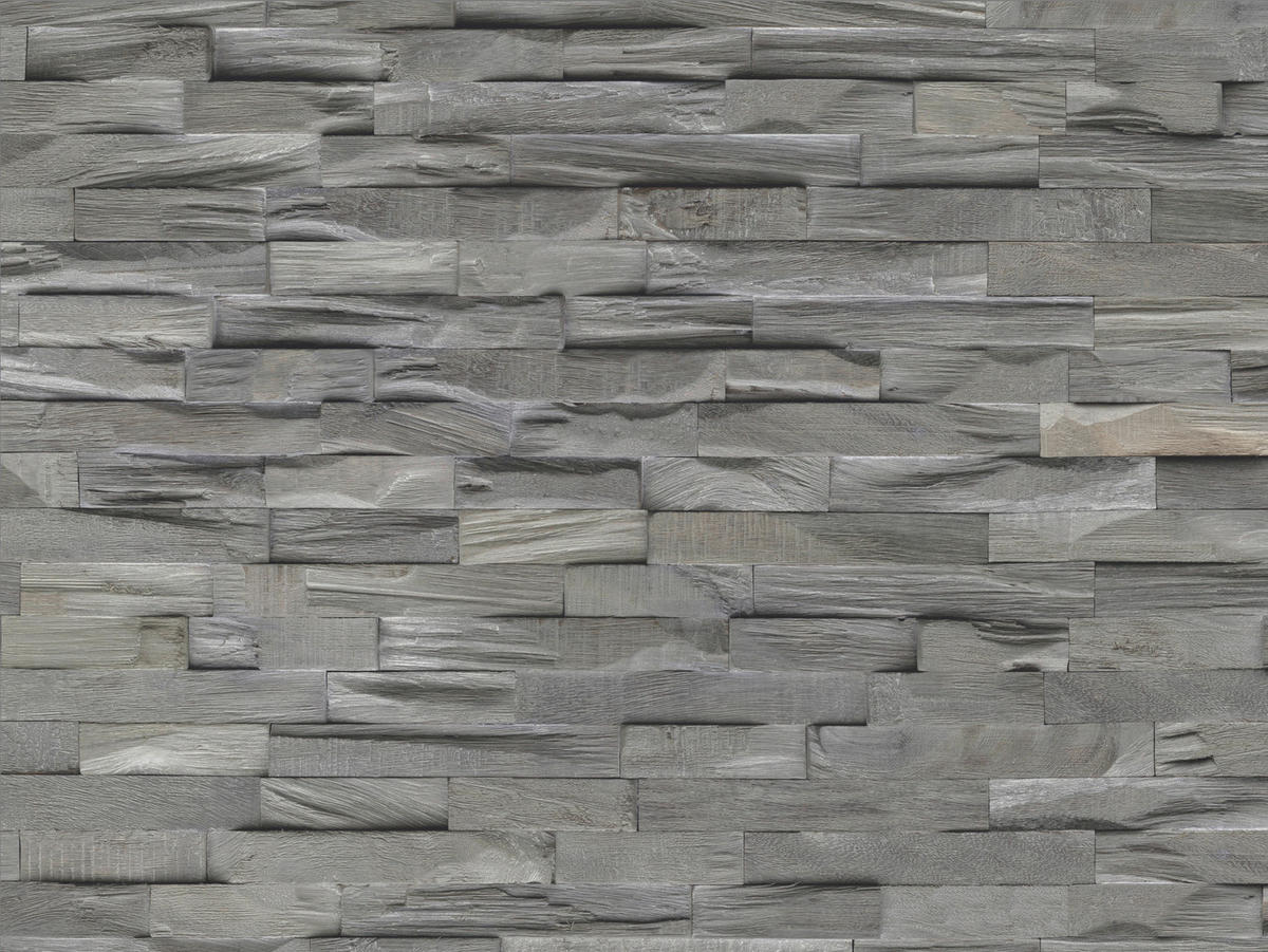 WANDVERKLEIDUNG - Grau, Basics, Holz (61/15/2cm)