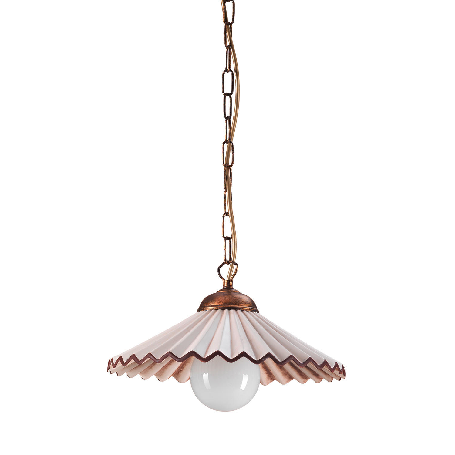 HÄNGELEUCHTE 32/100 cm   - Bernsteinfarben, KONVENTIONELL, Keramik/Metall (32/100cm)