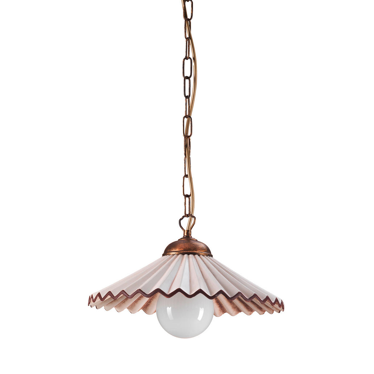 HÄNGELEUCHTE 32/100 cm  - Bernsteinfarben, KONVENTIONELL, Keramik/Metall (32/100cm)