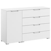 SIDEBOARD 120/81/42 cm  in Weiss  - Weiss/Silberfarben, Design, Holzwerkstoff/Kunststoff (120/81/42cm) - Novel