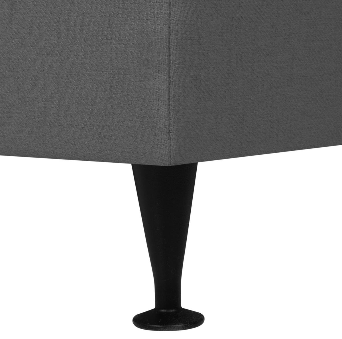BOXSPRING-ÁGY 180/200 cm  grafitszürke  - grafitszürke/fekete, Modern, textil (180/200cm) - MID.YOU